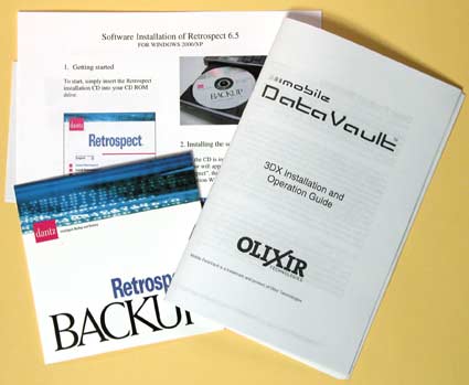 Также с жестким диском поставляется программное обеспечение Retrospect Backup производства компании Dantz.